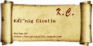 Kőnig Cicelle névjegykártya